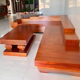 Sofa gỗ nguyên khối mẫu đẹp